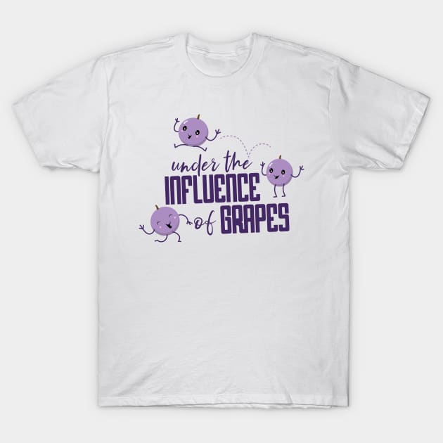 Under the Influence of Grapes T-Shirt by Jitterfly